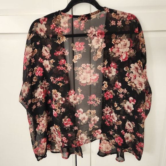 LADY DUTCH Sheer floral vest fall Size M - Picture 7 of 7